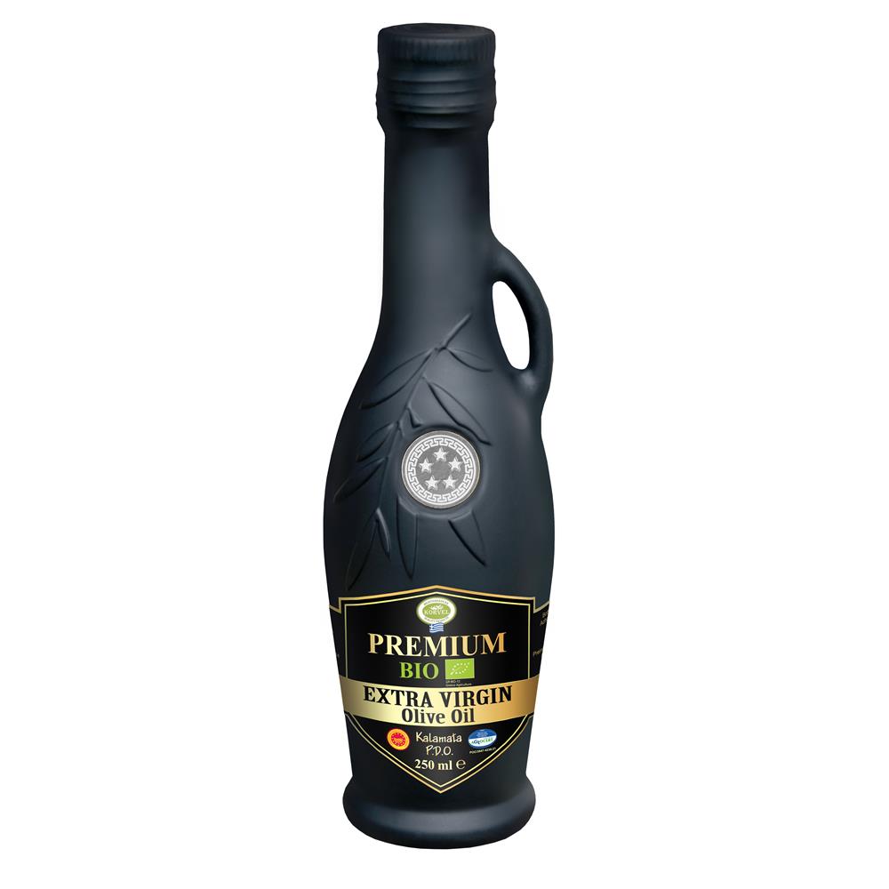 Greek Organic Extra Virgin Olive Oil PDO Kalamata Amphora 250ml