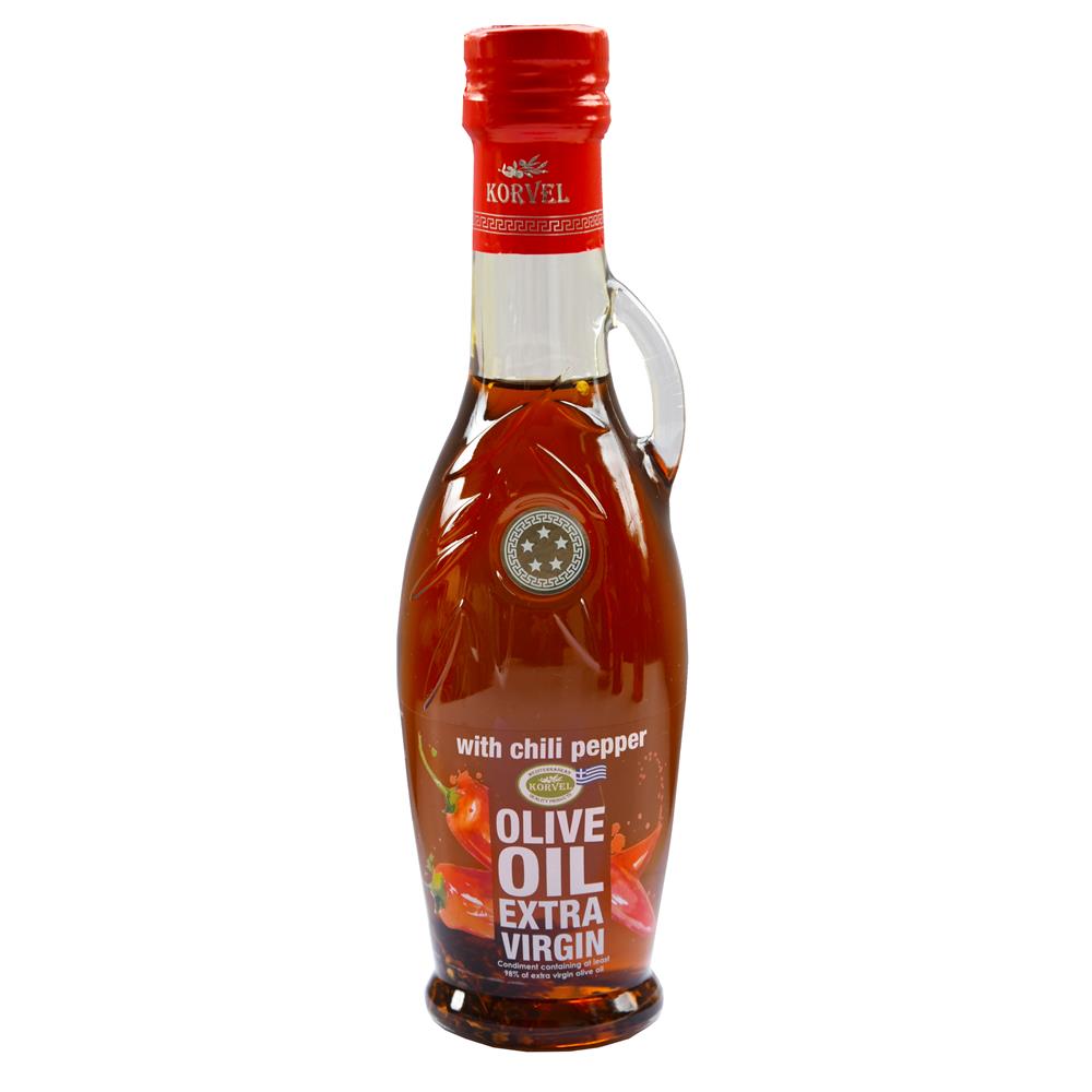 Greek Extra Virgin Olive Oil with Chili Amphora 250ml