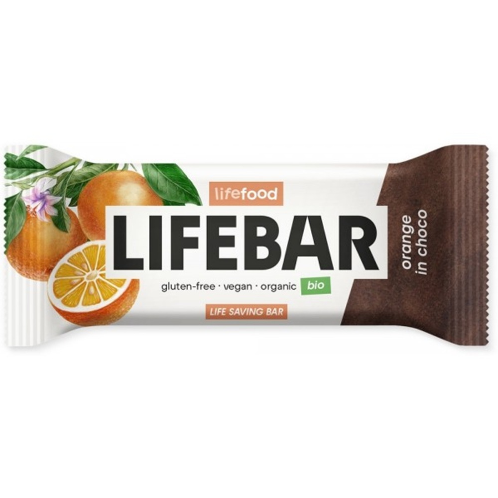 Organic Lifebar InChoco Orange RAW 40 g