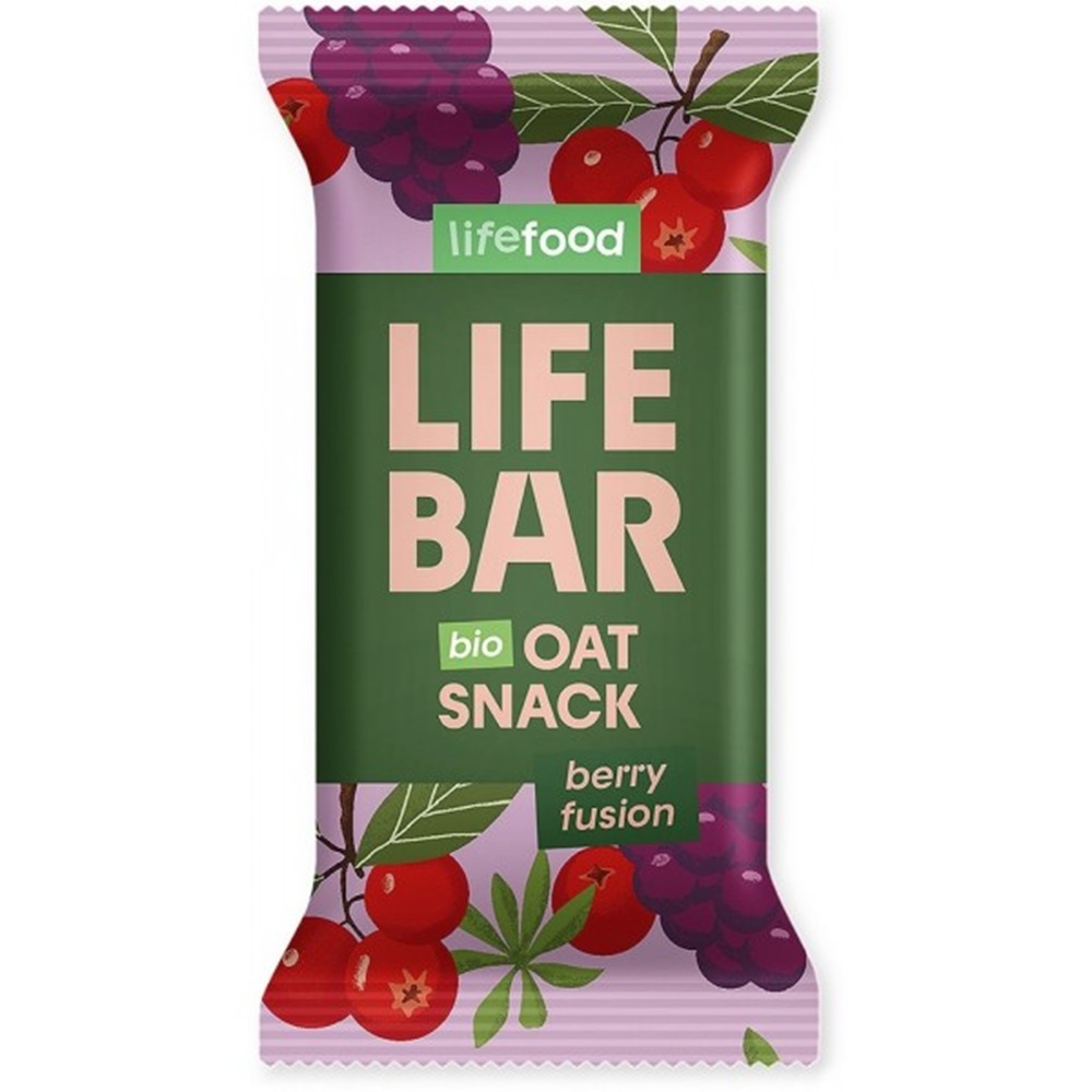 Organic Lifebar Oat Snack Berry Fusion 40 g
