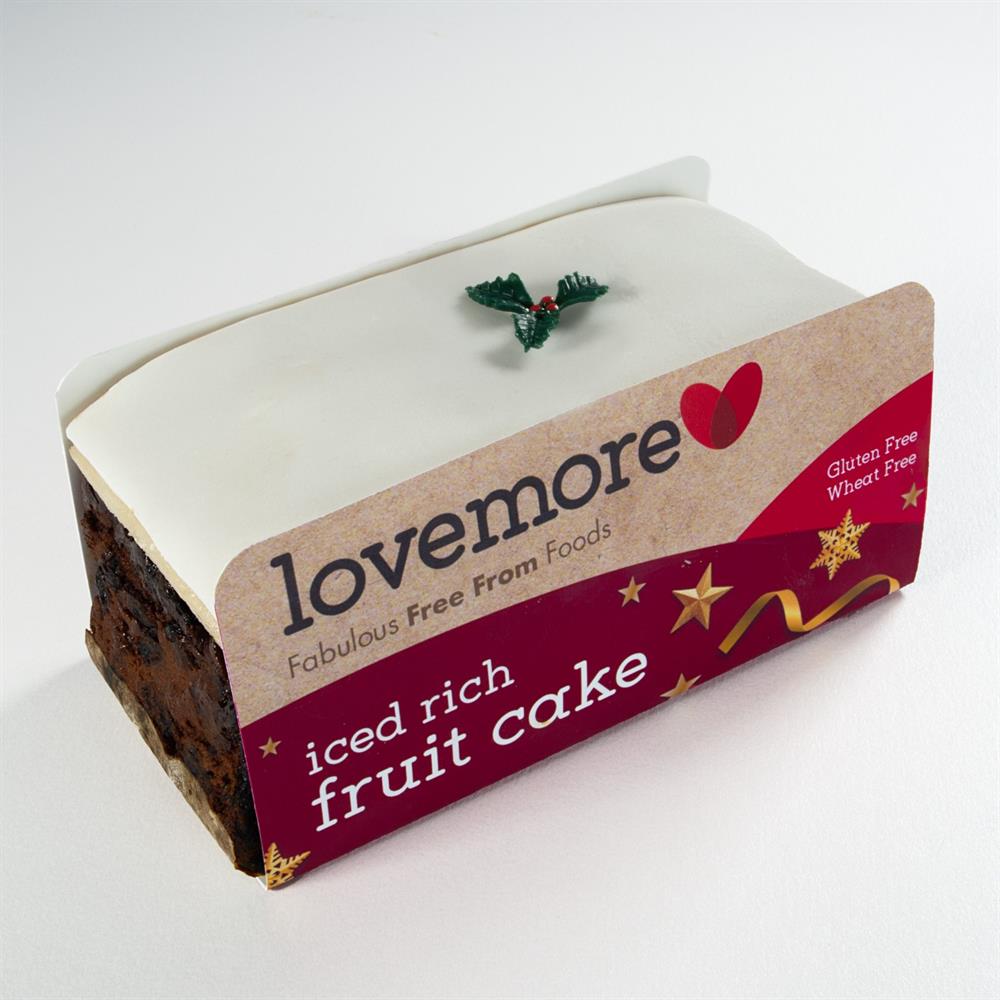 Gluten Free Iced Fruit Cake Slab 330g