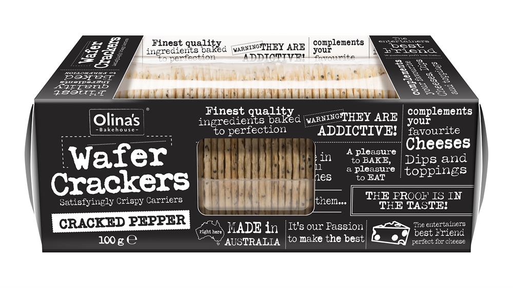 Wafer Crackers Cracked Pepper (Pack of 3)