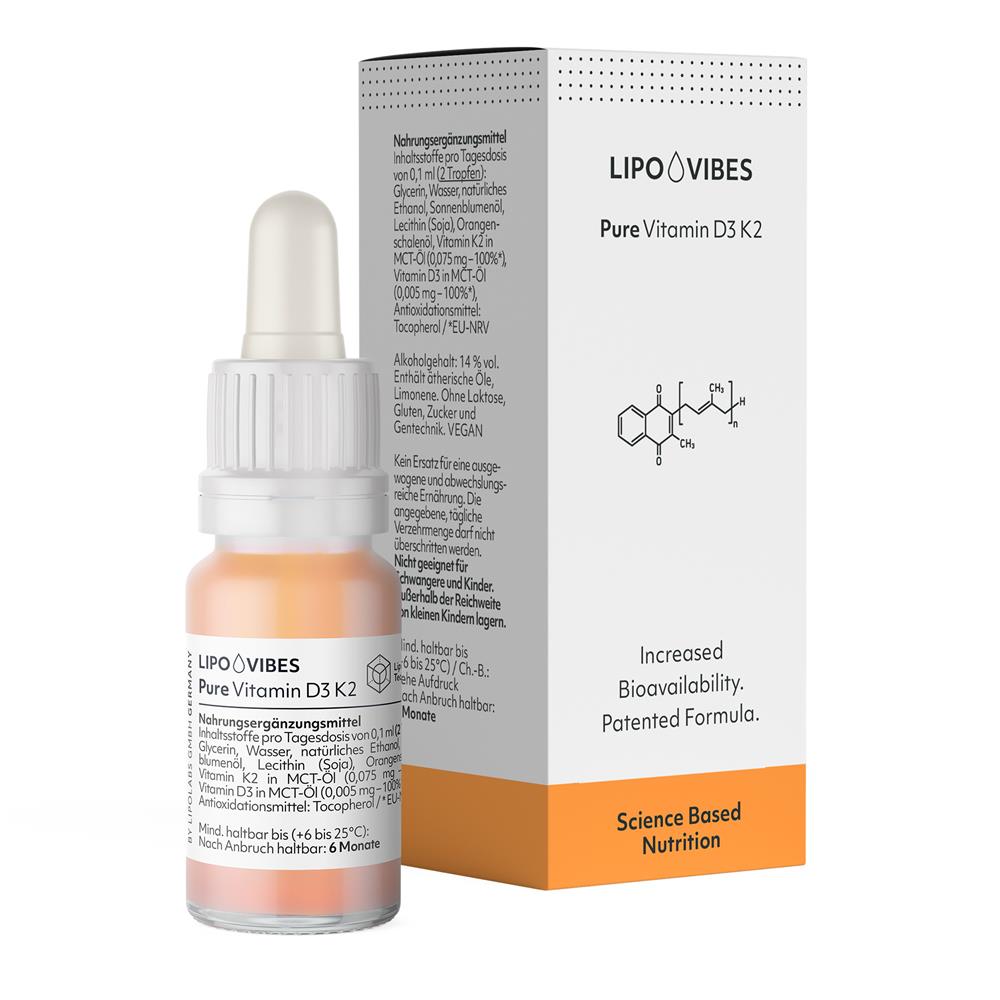 LipoVibes Pure Vitamin D3 K2