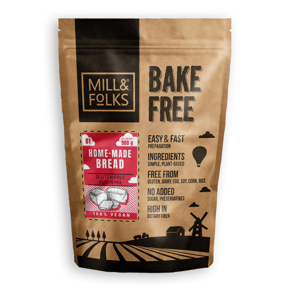 Bake-Free Homemade Bread Flour Mix 900g Gluten-free