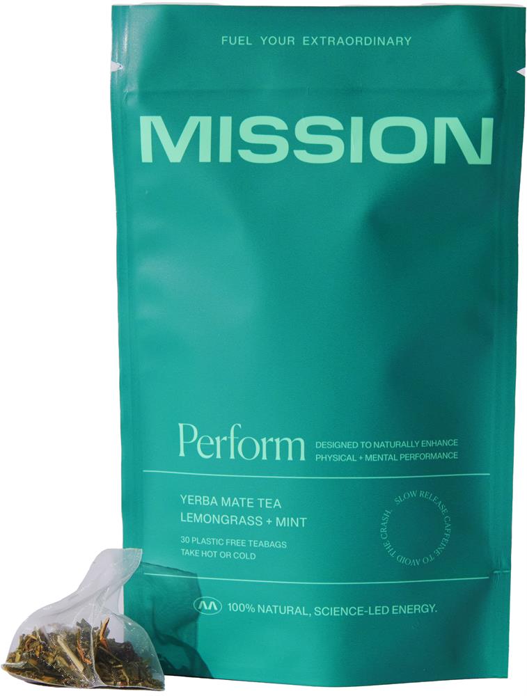 Perform 100% Natural Yerba Mate and Green Tea 30 Tea Bags