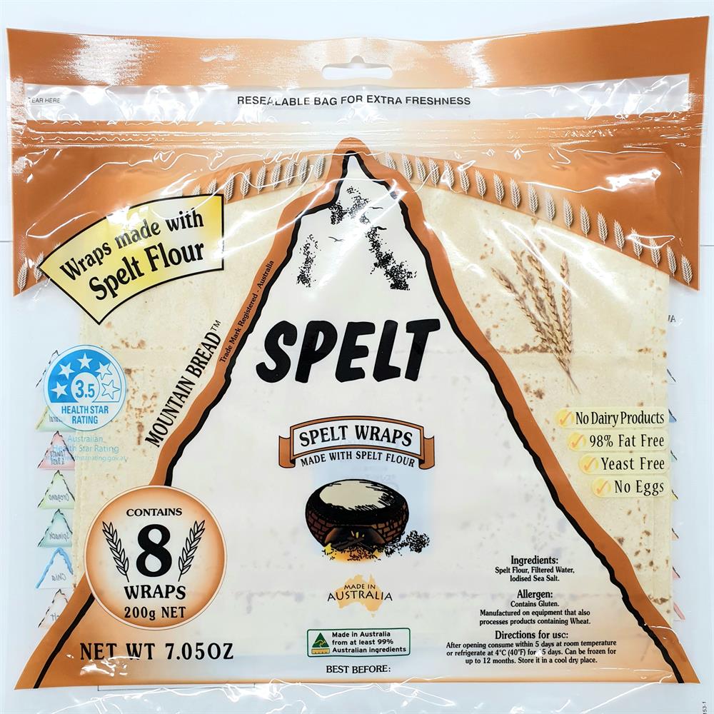 Mountain Bread Spelt Wraps
