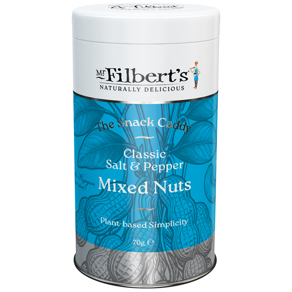 Classic Salt and Pepper Mixed Nuts Gifting Tin Small 70g
