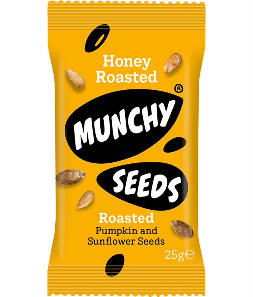 Honey roasted sunflower and pumpkin seeds 25g (Pack of 12)