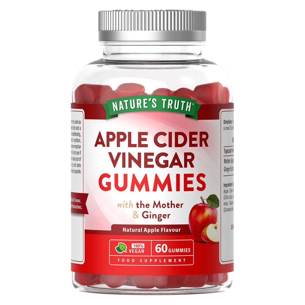 Apple Cider Vinegar w/the Mother & Ginger 60 Gummies