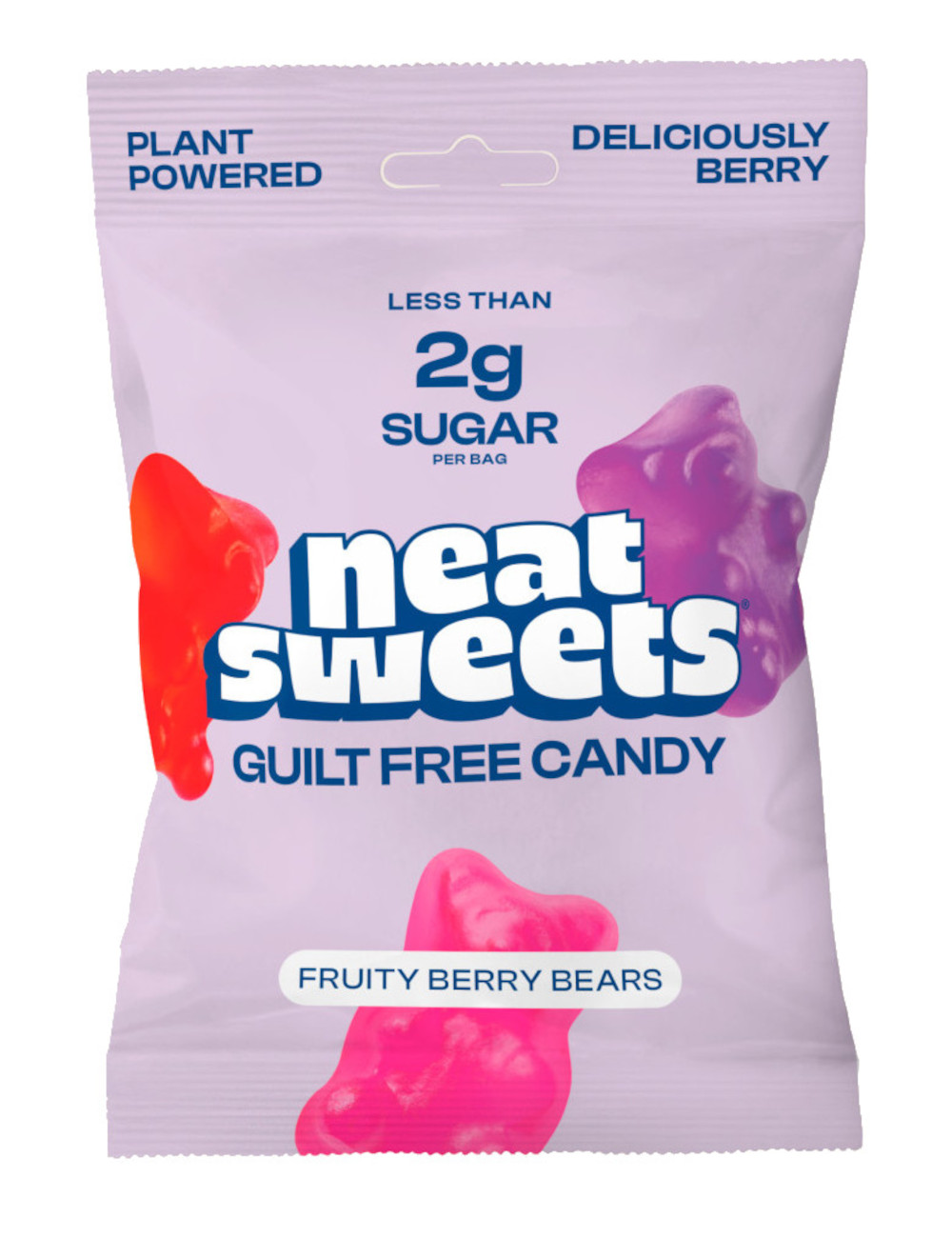 Sweets Low Sugar Plant Based Fruity Berry Gummy Bears 50g