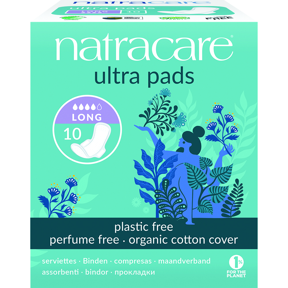 Natural Ultra Pads Long with wings x 10