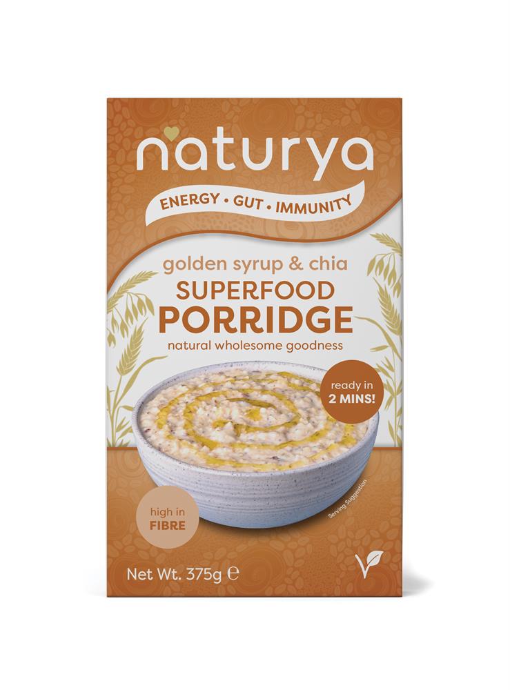 Superfood Porridge Golden Syrup & Chia 375g
