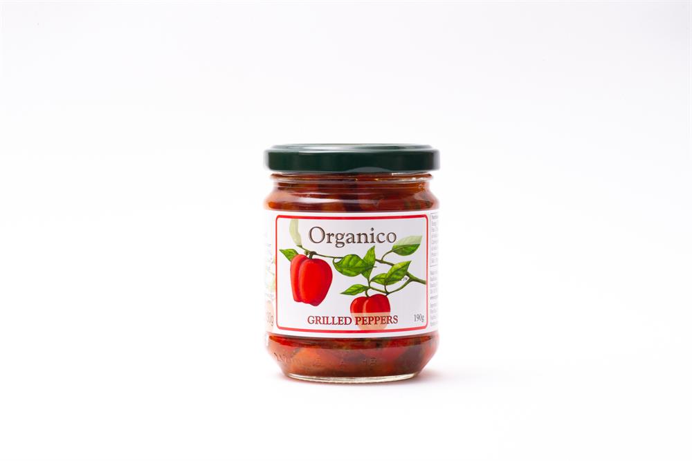 Organic Grilled Peppers in Oil