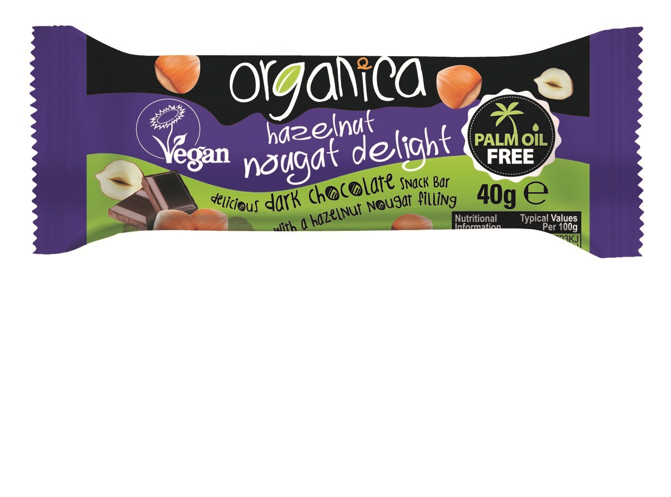 Snack Bars - Hazelnut Nougat (Pack of 24)