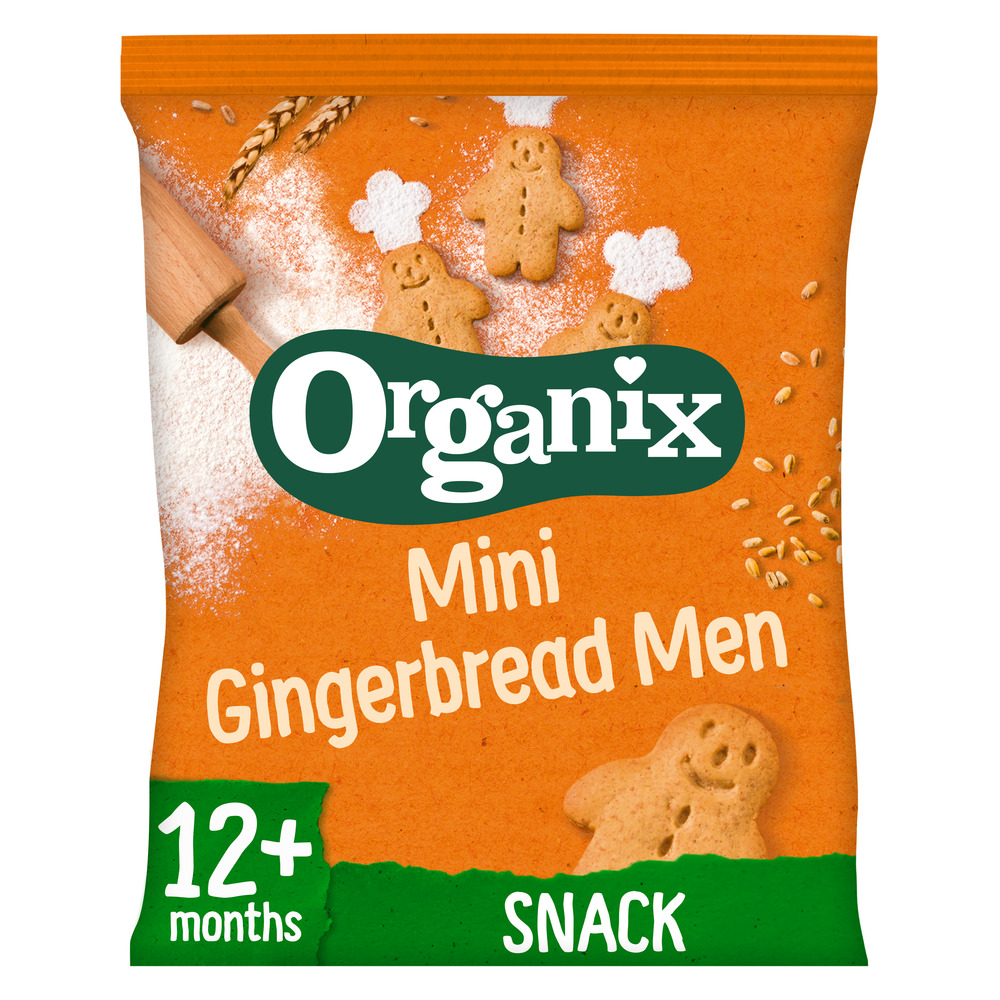 Organix Mini Gin/Bread Men 20g (Pack of 8)