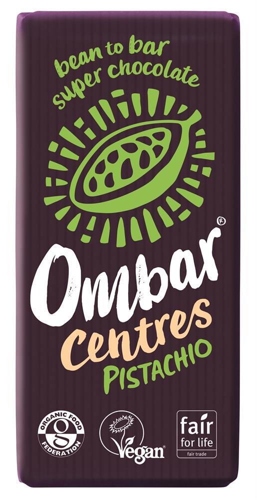Ombar Pistachio Centres 70g (Pack of 10)