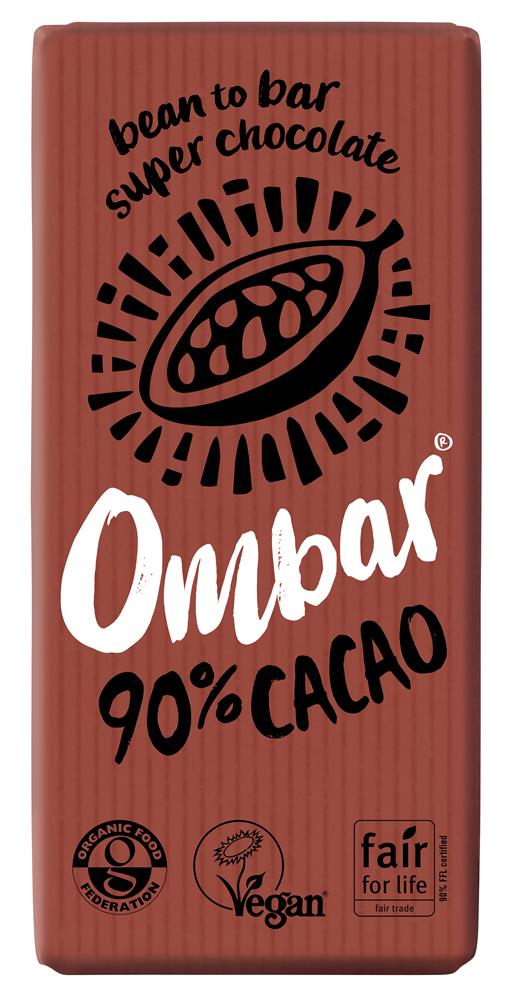 90% Cacao Dark Chocolate Bar 70g