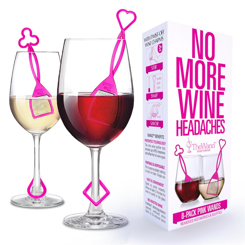 The Wand Wine Purifier - 8-Pack - Pink