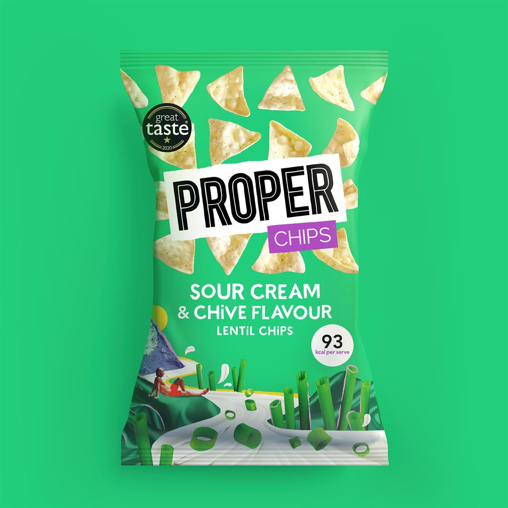 Sour Cream & Chive Lentil Chip (Pack of 8)