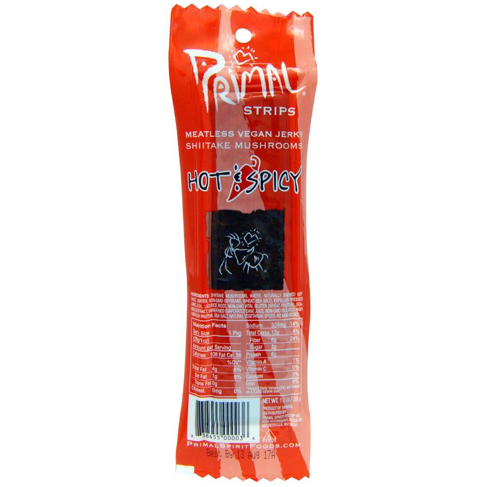 Vegan Jerky Strips Hot Spicy (Pack of 4)