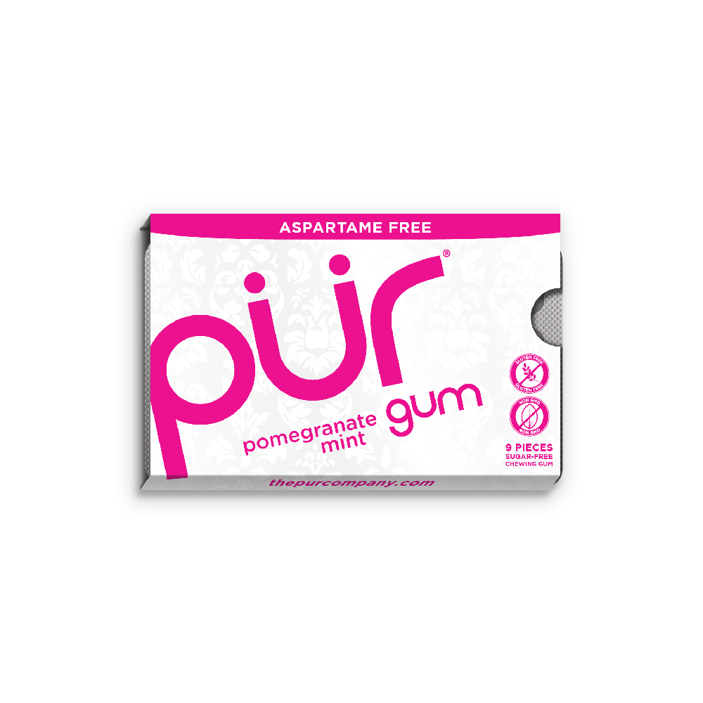 PUR Gum Pomegranate & Mint (Pack of 4)