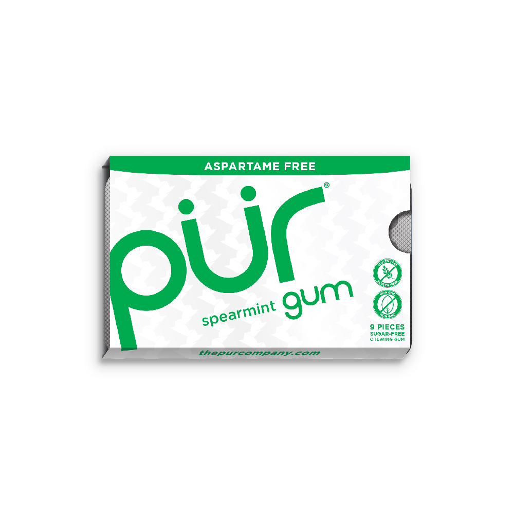 PUR Gum Spearmint Blister Pack (Pack of 4)