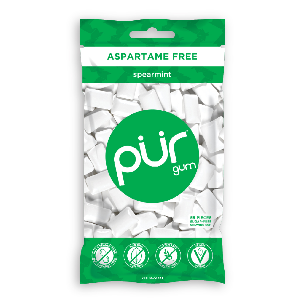 PUR Gum Spearmint Gum Bag