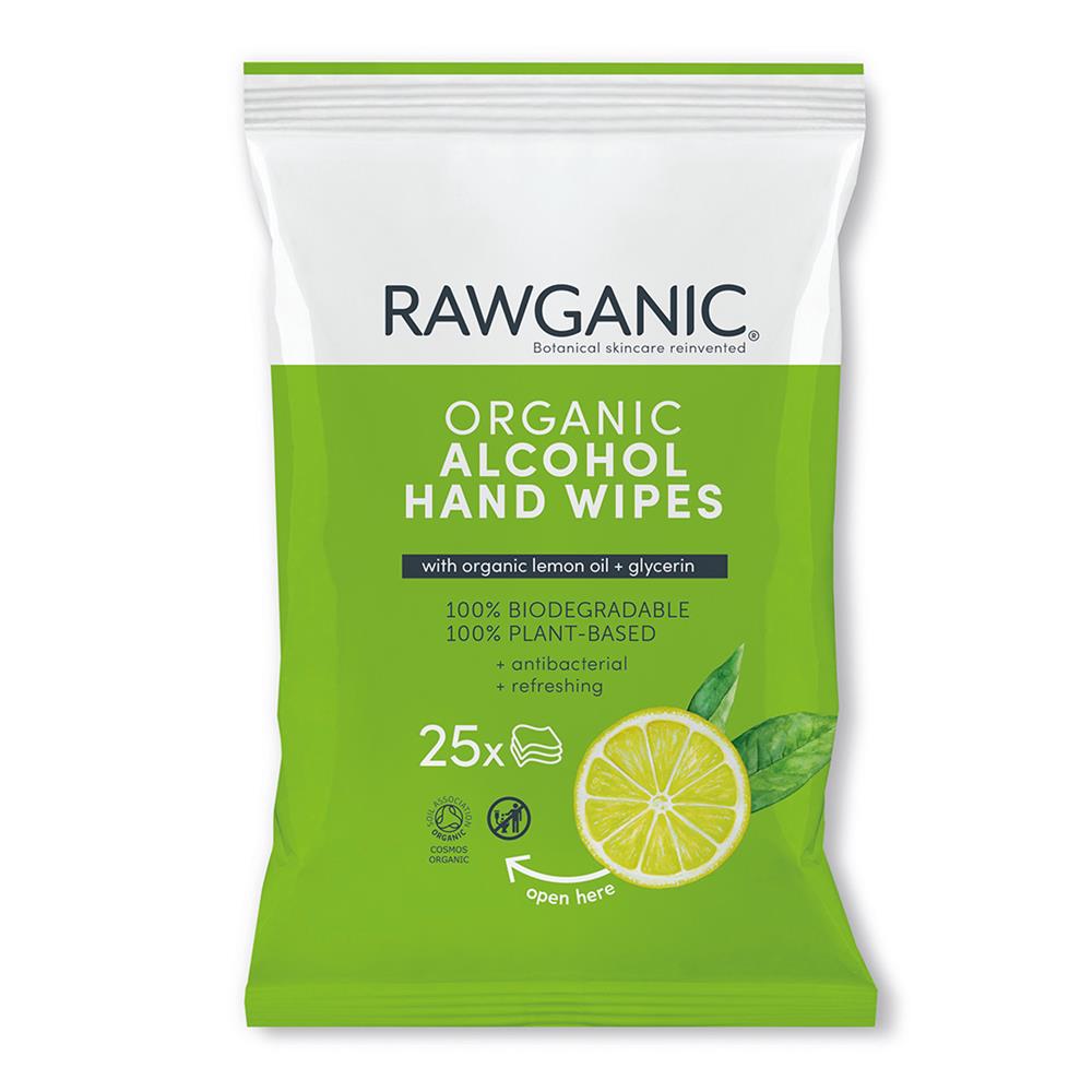 Organic Alcohol Hand Wipes (Pack of 3)