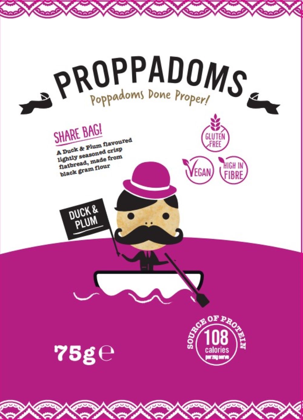 Duck & Plum Proppadoms (Pack of 12)