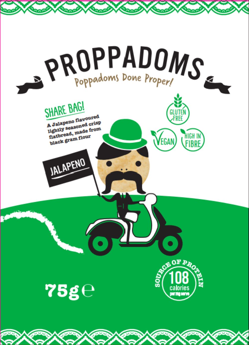 Jalapeno Proppadoms (Pack of 12)
