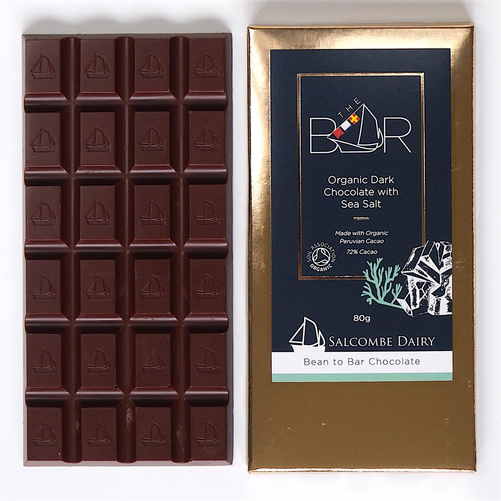 Dark Seasalt Organic Chocolate Bar 80g