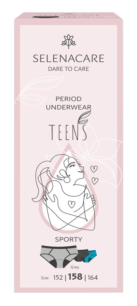 Menstrual Undies (TEENS) Sporty Grey Size - 158