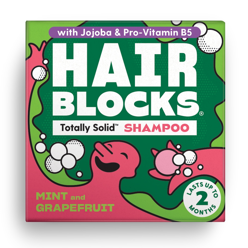 Hair Blocks Solid Shampoo - Mint & Grapefruit - All hair types