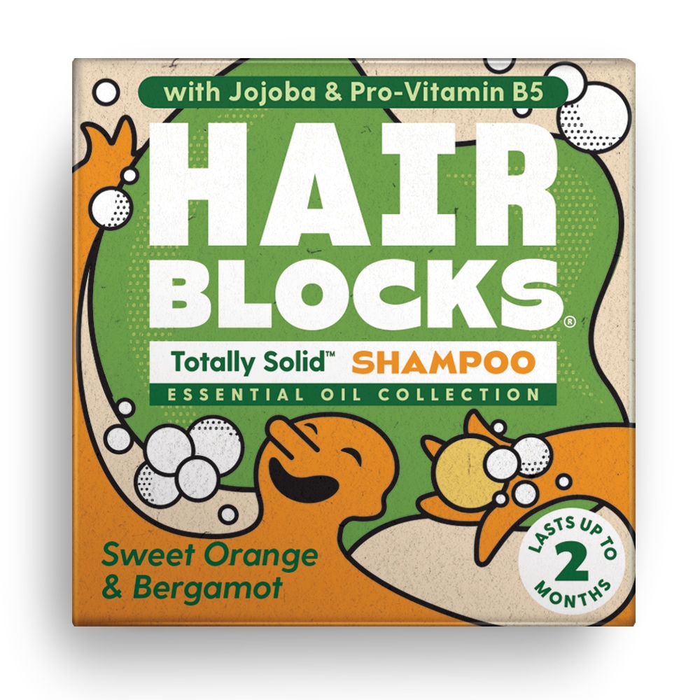 Hair Blocks Solid Shampoo - Orange & Bergamot - All hair types