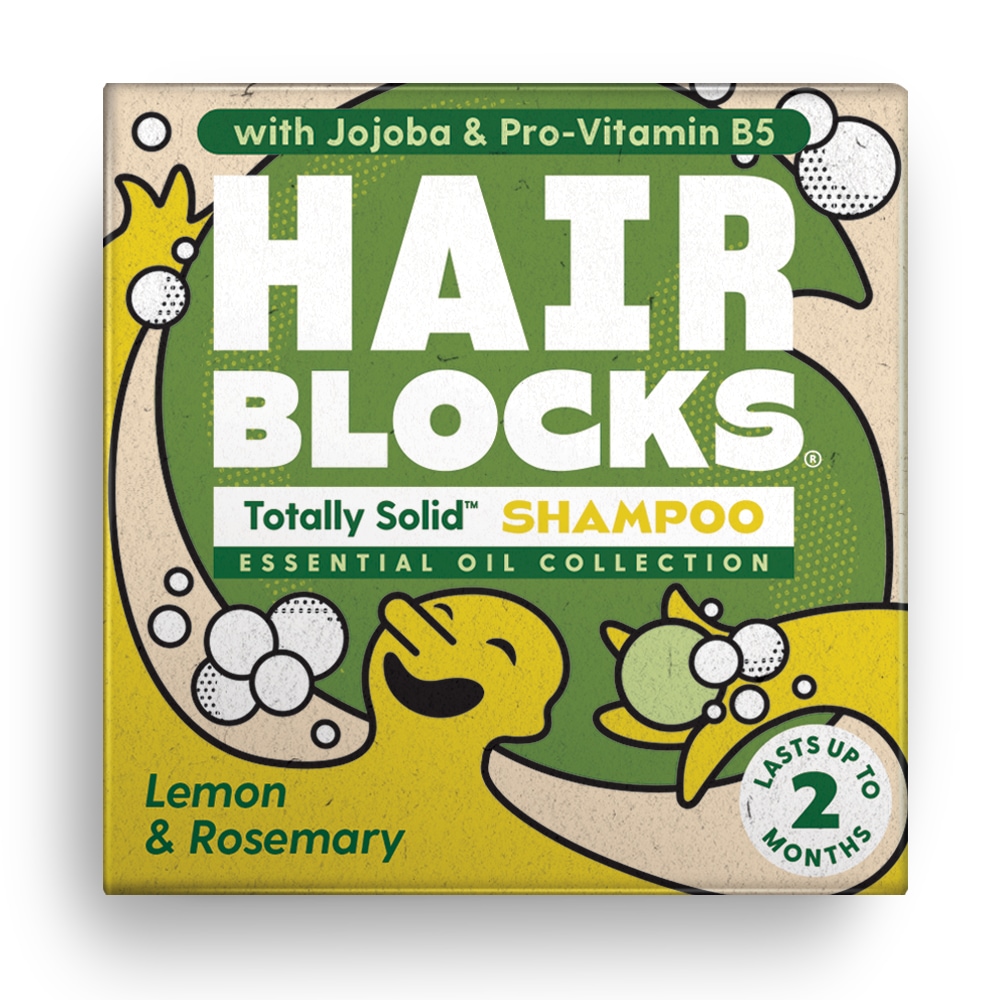 Hair Blocks Solid Shampoo - Lemon & Rosemary - All hair types
