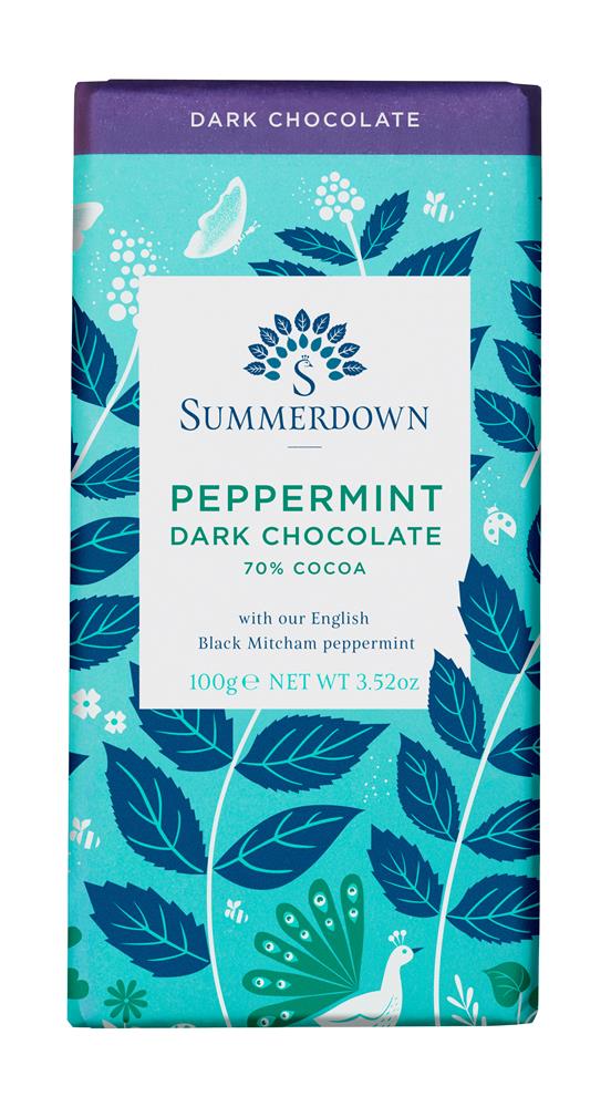 Peppermint Dark Chocolate Bar - 100g