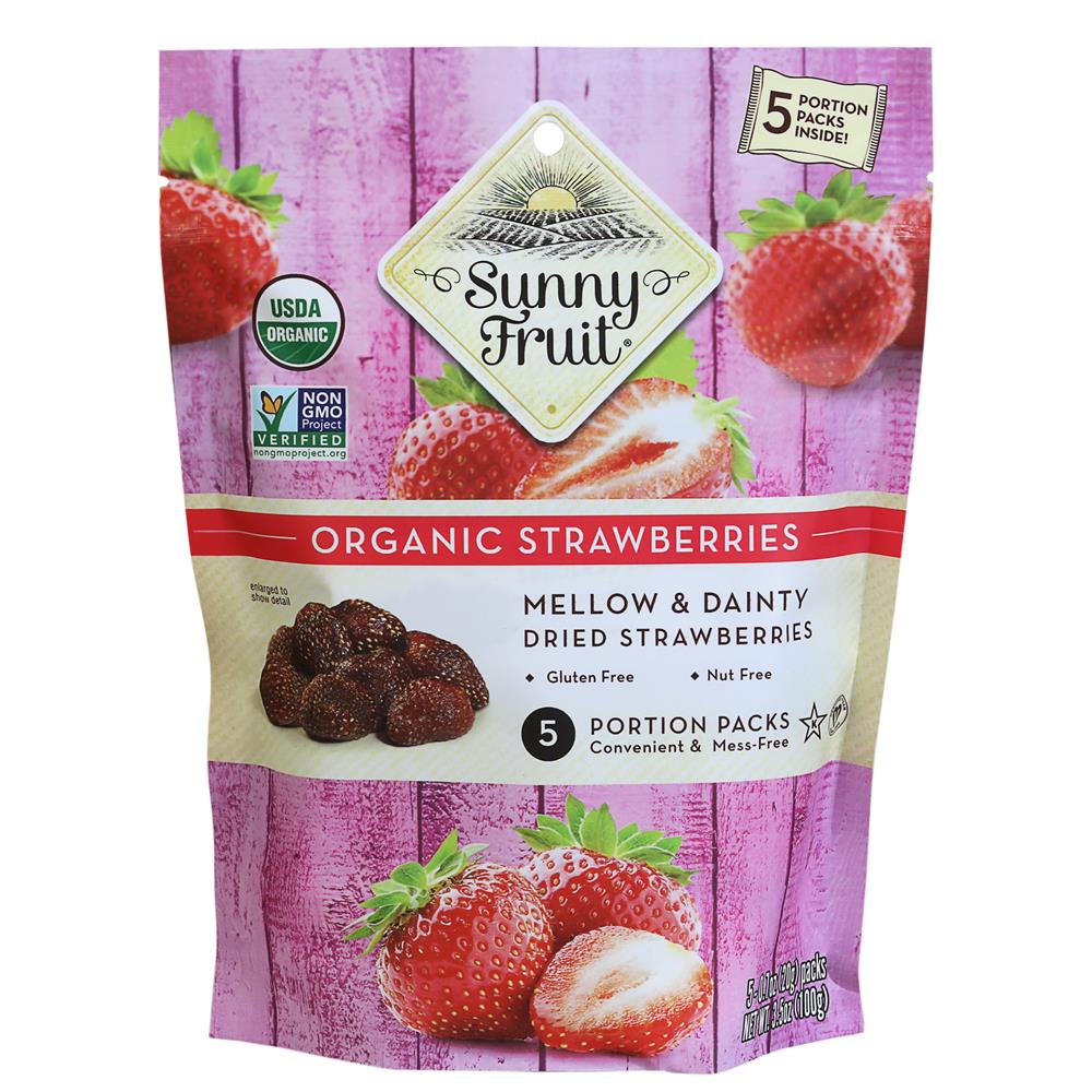 Organic Dried Strawberries Multipack 100g