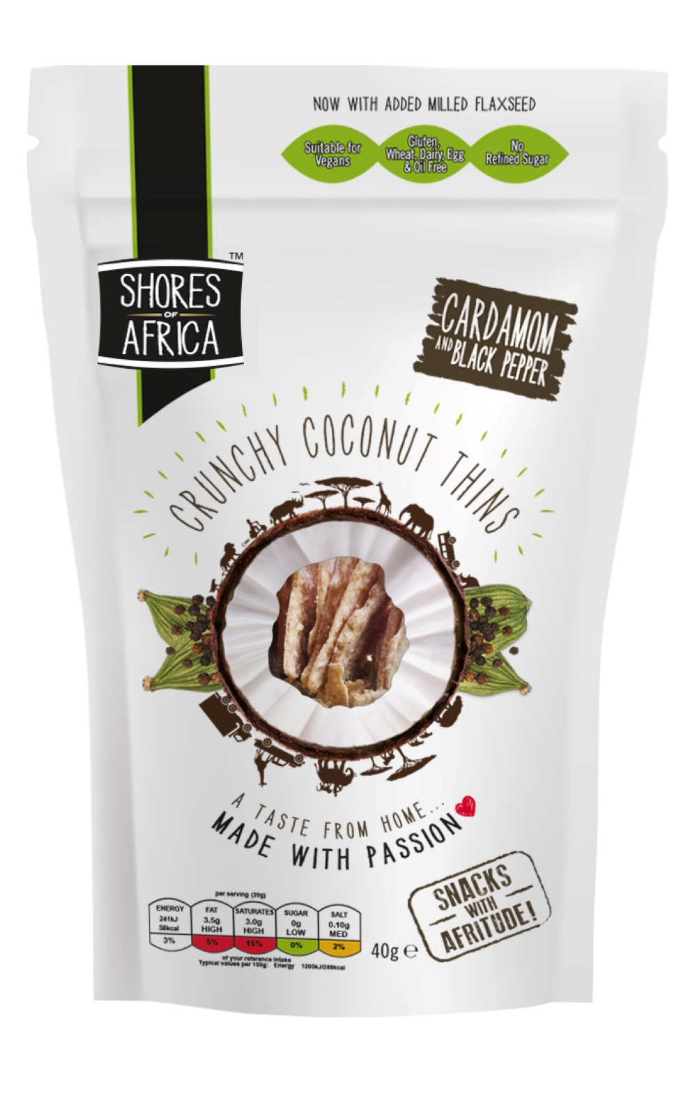 Coconut Thins Cardamom (Pack of 3)
