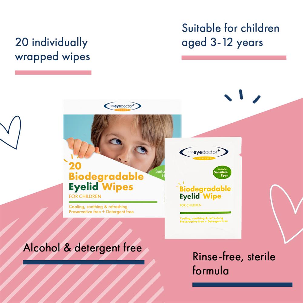 Biodegradable Eyelid wipes x 20.