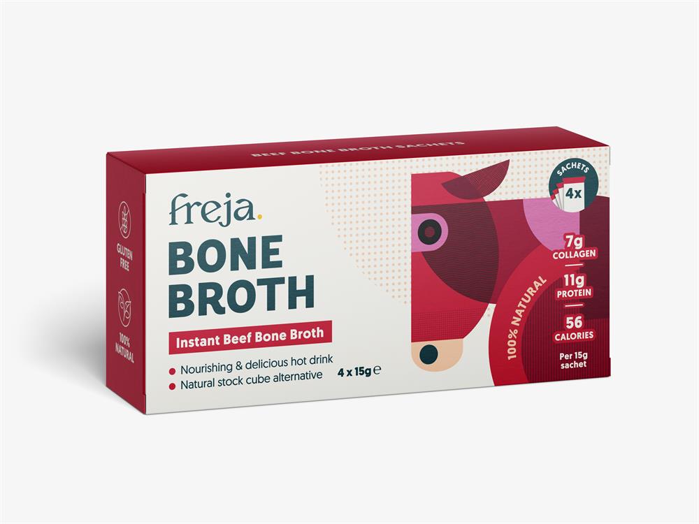 Instant Bone Broth box of 4 x 15g Sachet - Beef