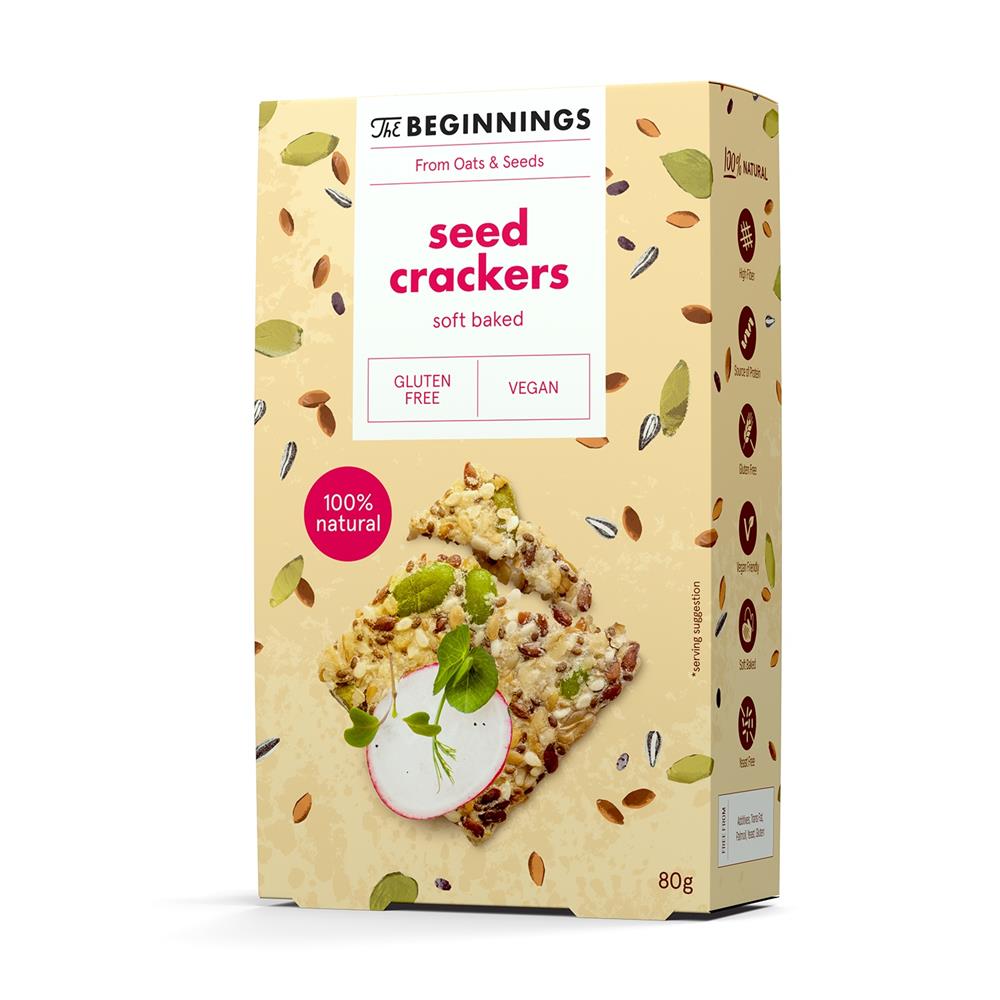 Seed Crackers with sea salt (Pack of 8)
