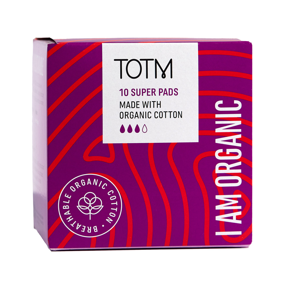 Organic Pads - Super Flow With Wings 10 Per Box Case of 8