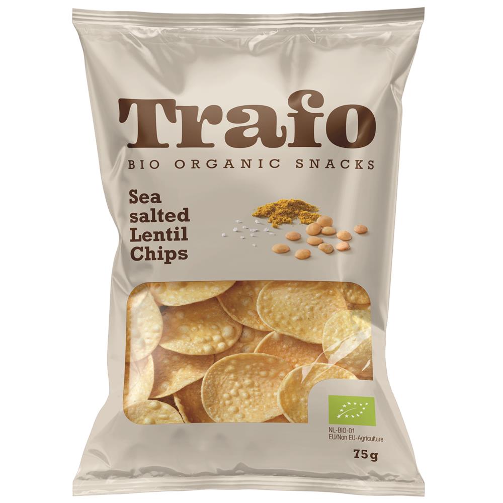Organic Lentil Chips Seasalt 75g