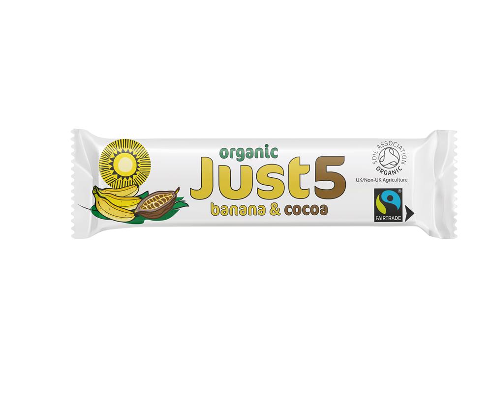 Just5 Banana & Cocoa Bar (Pack of 18)