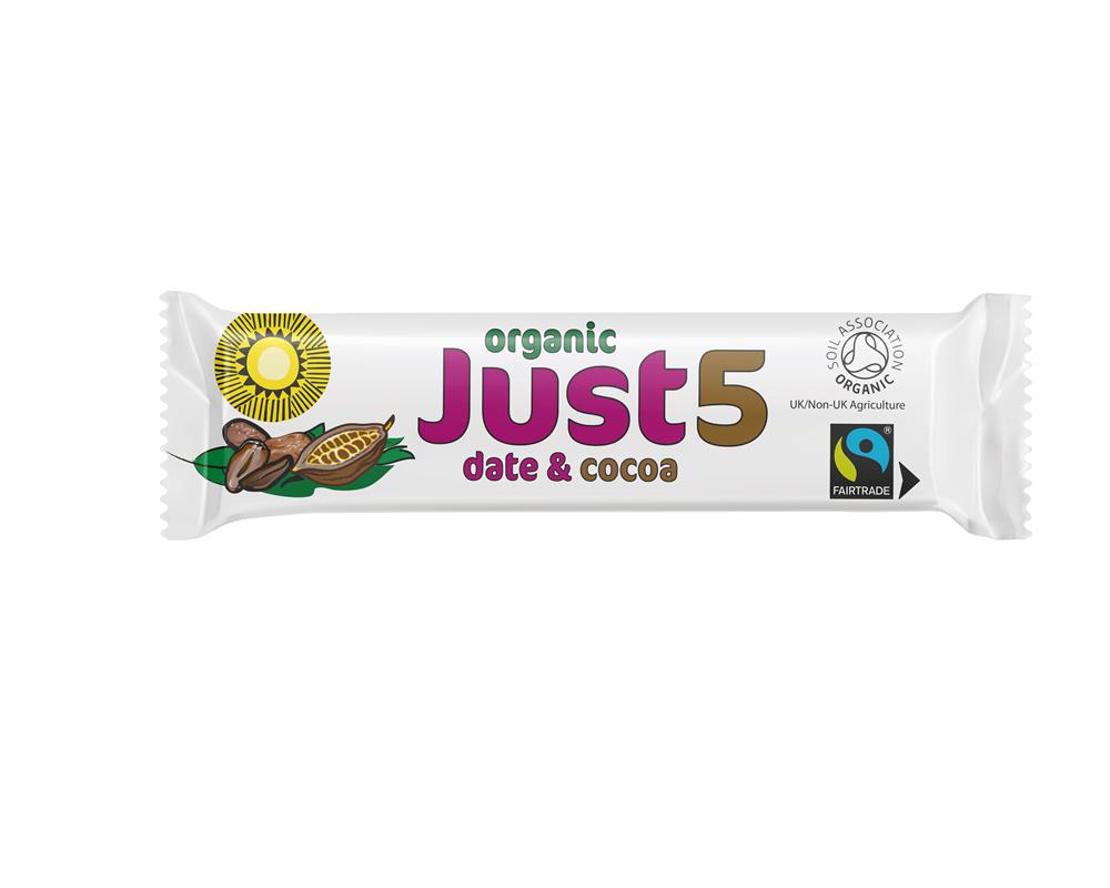 Just5 Date & Cocoa Bar (Pack of 18)