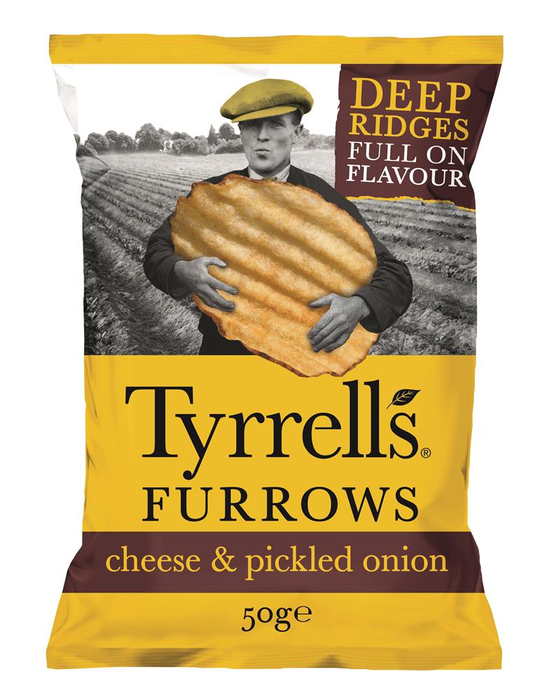 Furrows Cheddar Onion Crisps (Pack of 8)