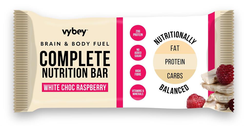 Complete Nutrition Bar White Chocolate Raspberry. 80g bar