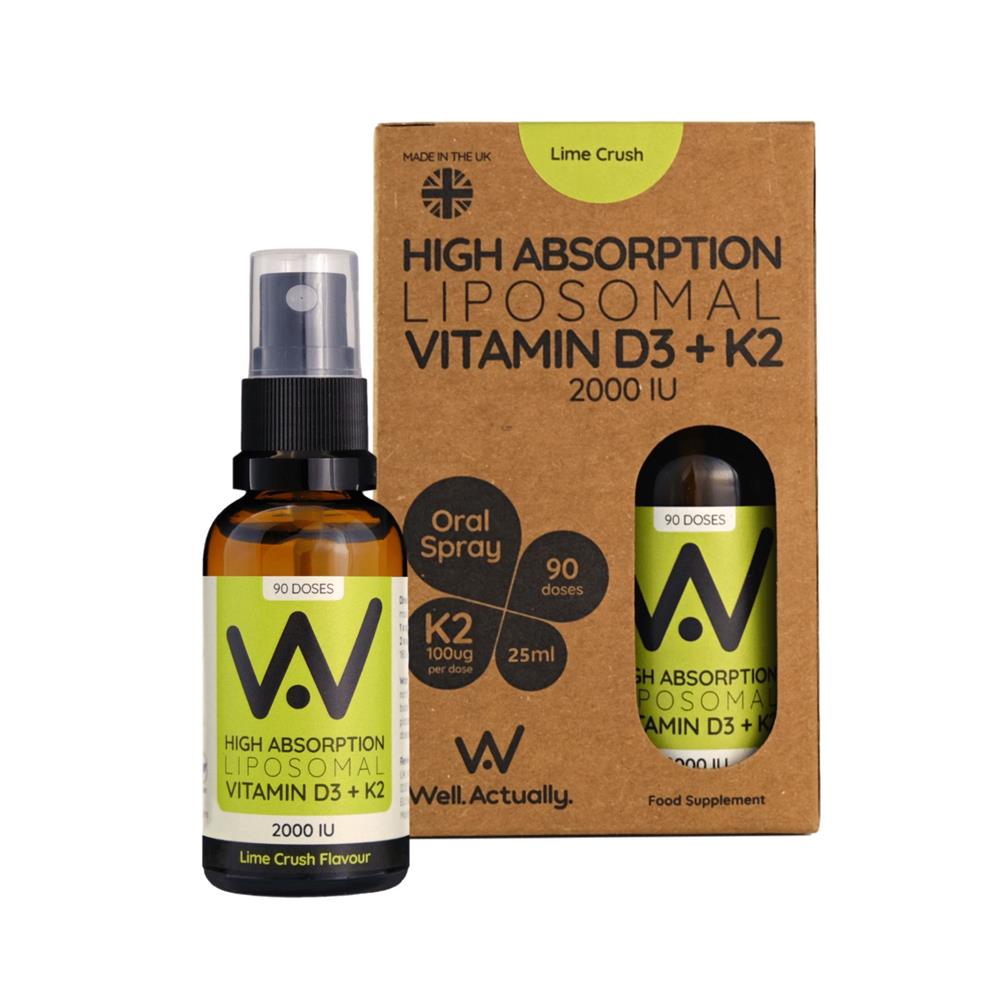 Vit D3+K2 spray (2000IU) Lime