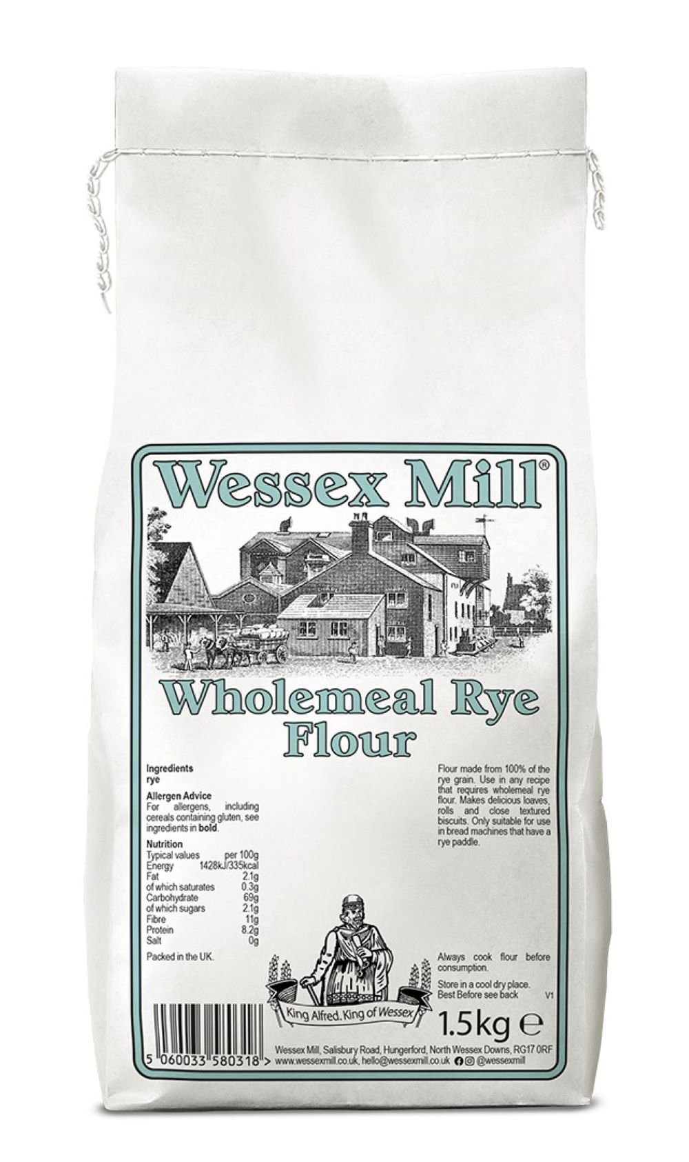 Wholemeal Rye Flour (Pack of 5)