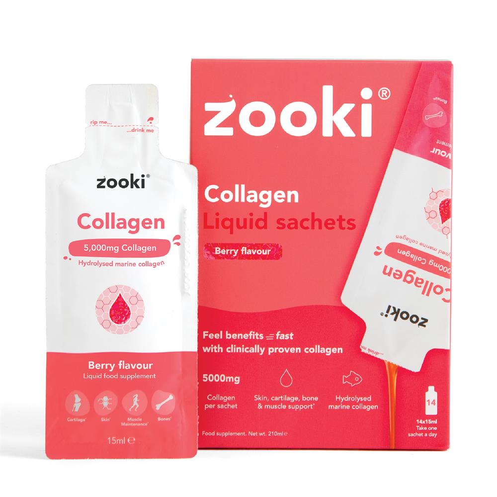 Zooki Marine Collagen 5000mg Berry - 14 Liquid Sachets